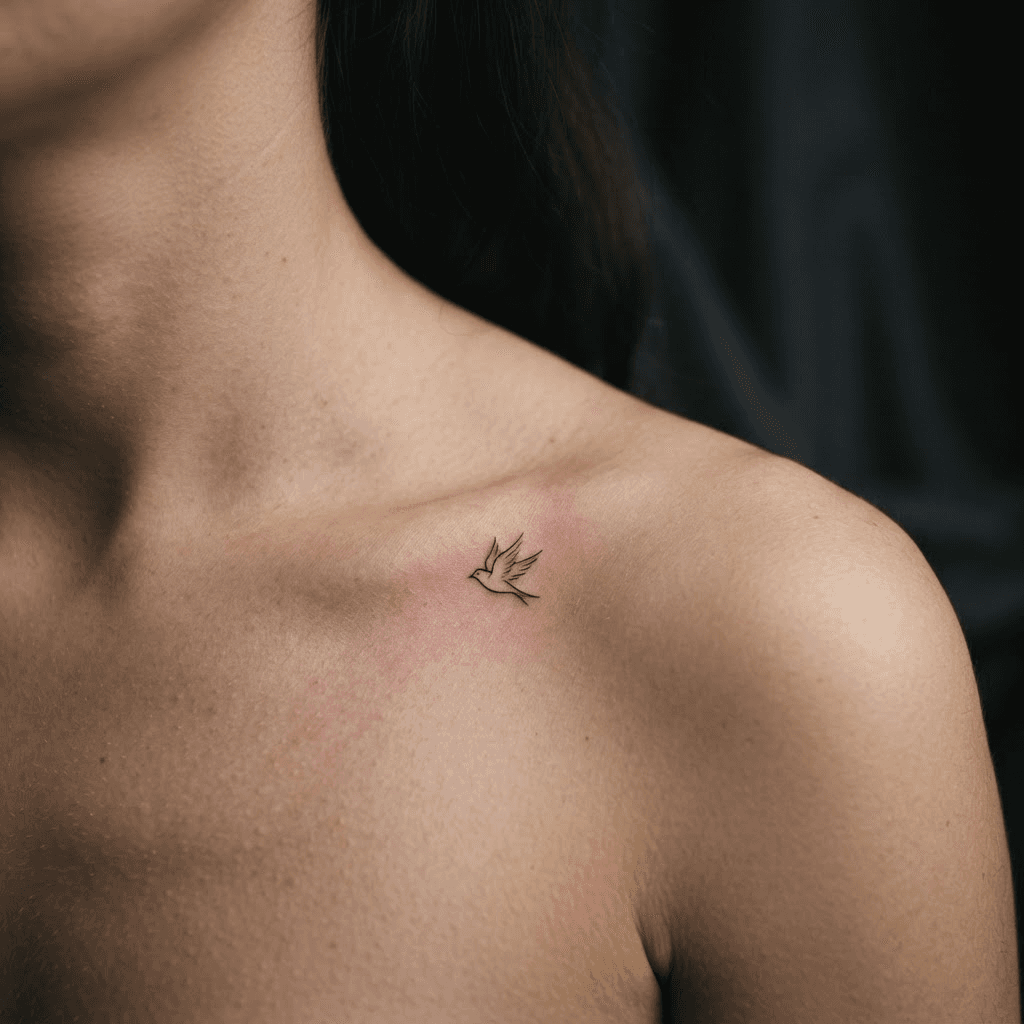 Geometric forearm tattoo
